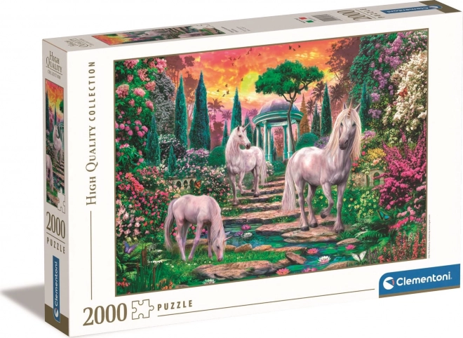 Clementoni klasszikus kerti egyszarvúak puzzle 2000 darabos