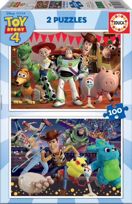 Educa 2x100 darabos Toy Story 4 puzzle szett