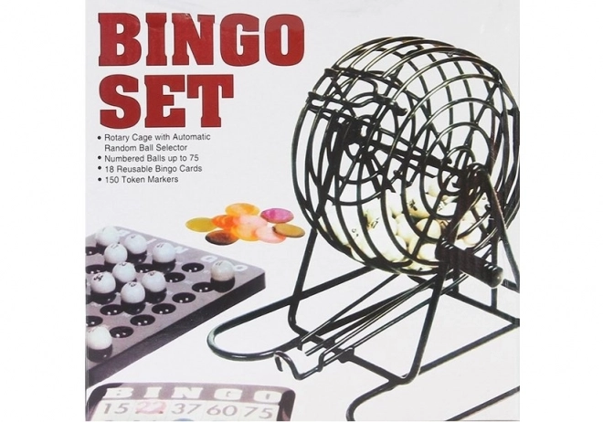 Bingo játék készlet fémgömbbel