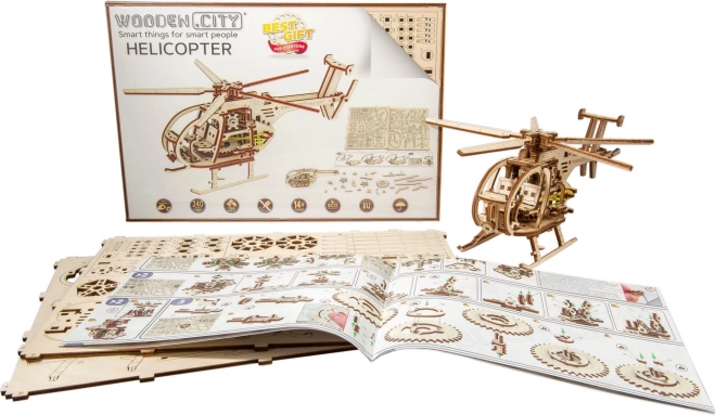 wooden city helikopter 3D puzzle