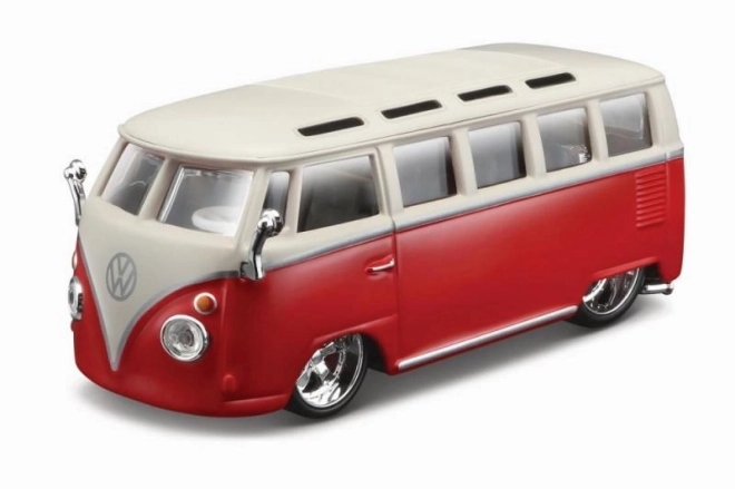 Bburago Volkswagen Van Samba piros modell 1:32 méretarányban