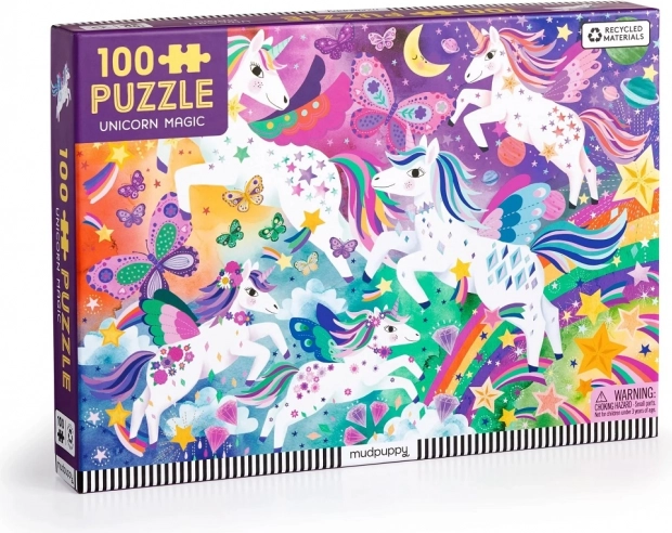Varázslatos egyszarvúak puzzle 100 darabbal