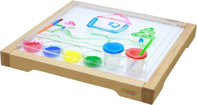 Masterkidz szenzoros keret LED panellel és átlátszó rajztálcával