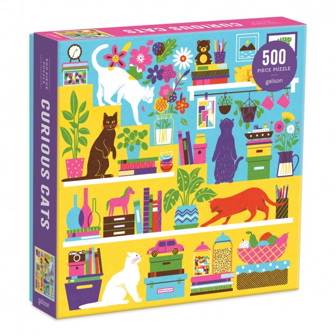 Curious Cats családi puzzle 500 darabos