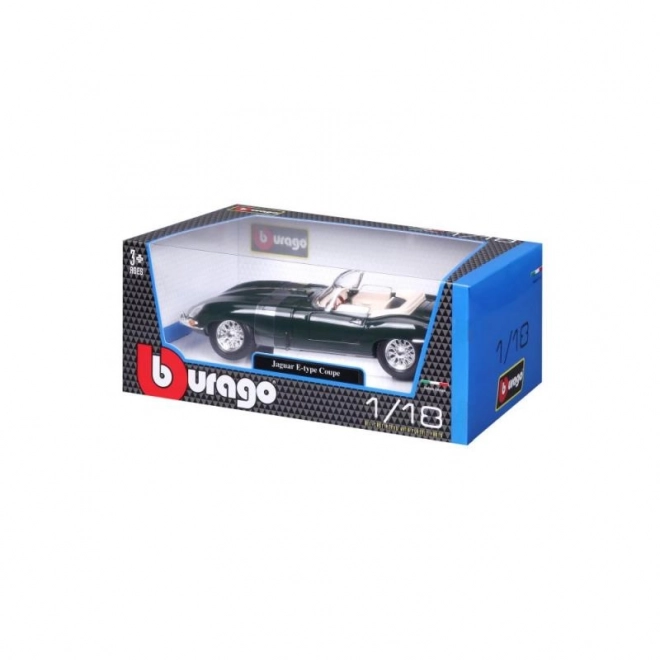 Bburago 1:18 Jaguar E Cabriolet zöld modellautó