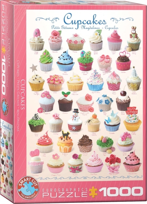 Eurographics puzzle cupcake mintákkal, 1000 darabos
