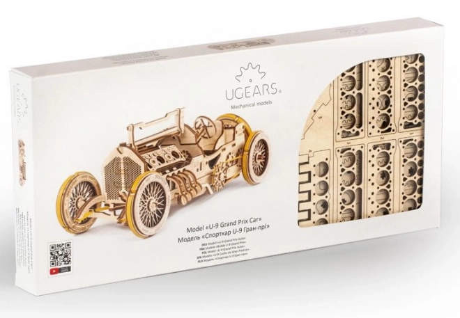 Mechanikus 3D Puzzle U-9 Grand Prix Autó - UGEARS