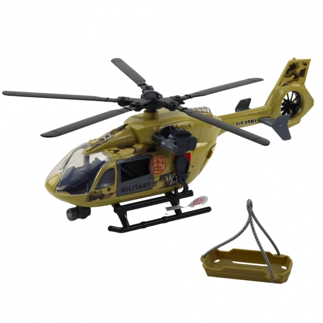 Katonai helikopter hang- és fényhatásokkal 1:14