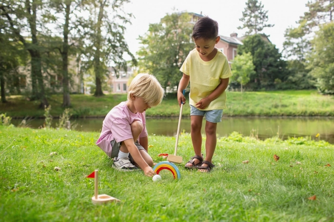 Fa minigolf készlet gyerekeknek