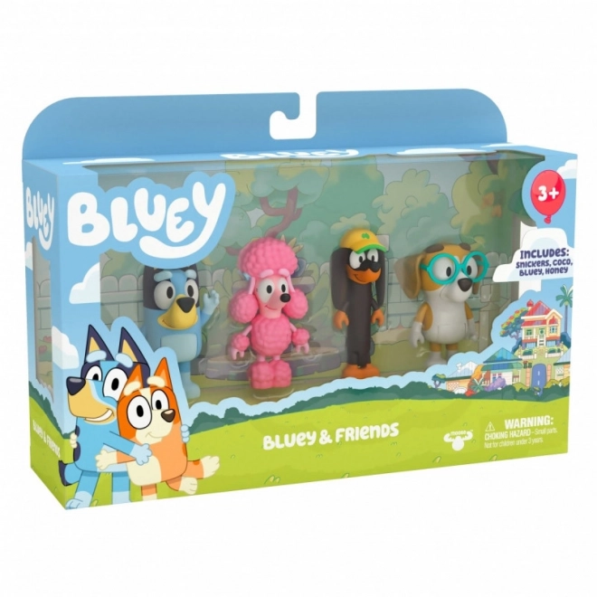 Bluey 4 darabos barátok figura készlet