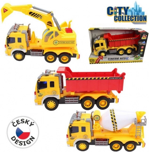 Interaktív építőjármű City Collection elemekkel hanggal és fénnyel