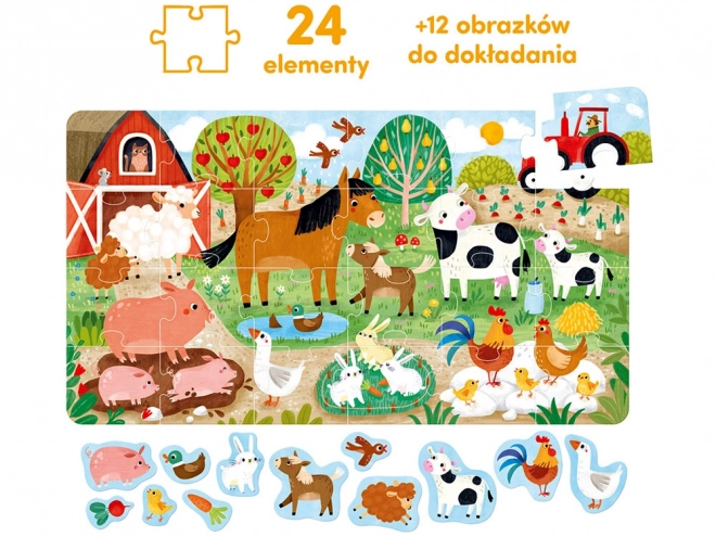 Vidám falu puzzle 24 darab