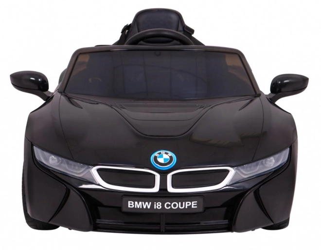 BMW I8 Lift Akkumulátoros Autó Fekete + távirányító + lassú indítás + 3 pontos övek + MP3 USB + LED dióda