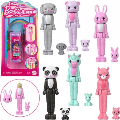 Mini BARBIE Cutie Reveal baba jelmezben – meglepetés