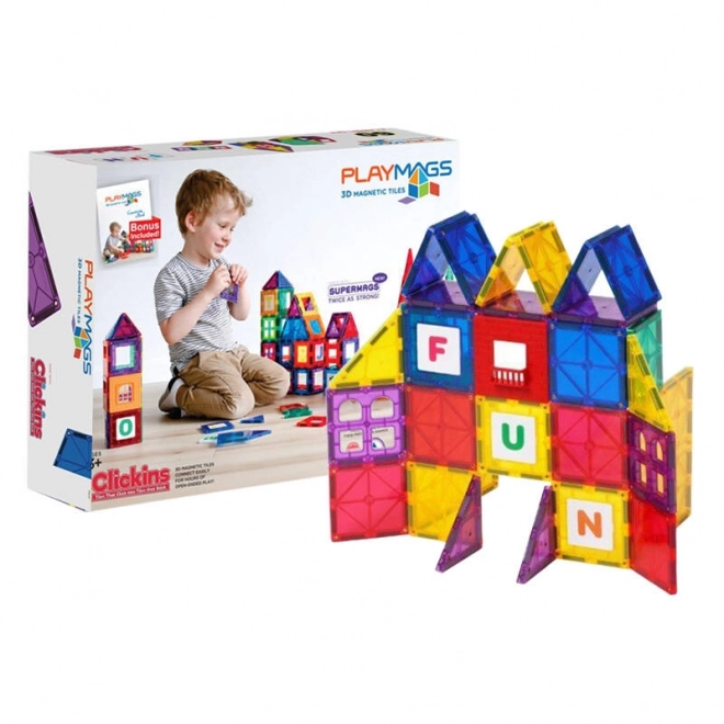 3d mágneses készlet Playmags 60 darabos