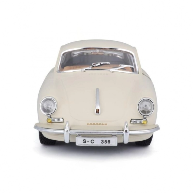 Bburago Porsche 356B Coupe (1961) elefántcsont színű modellautó 1:24