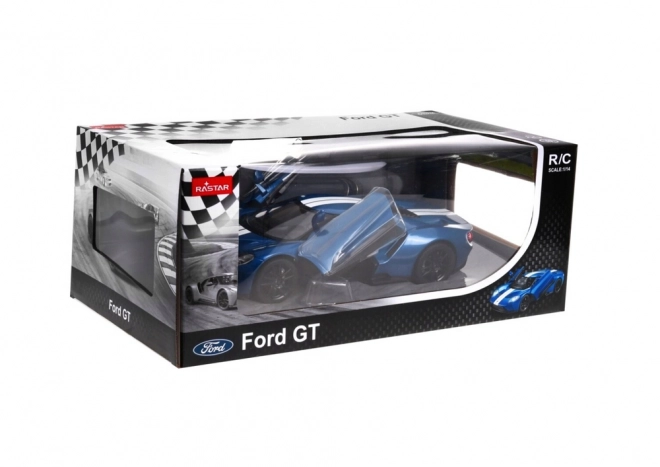 Távirányítós autómodell nyitható ajtókkal - Ford GT 1:14 kék