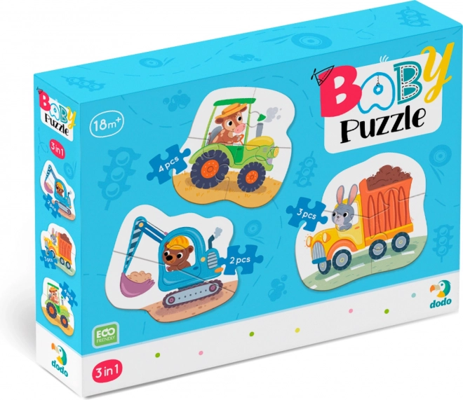 Dodo baba puzzle közlekedési eszközök 3 az 1-ben