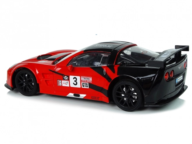 Távirányítós autó Corvette C6.R piros fényekkel