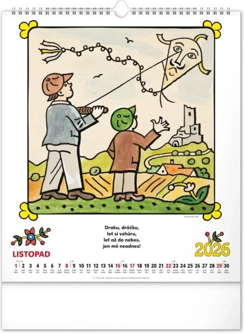 Falinaptár Josef Lada - Mondókák 2026