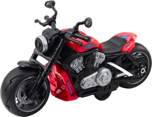 Piros játék motor fény- és hangeffektusokkal