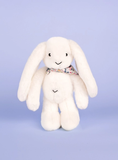 Doudou plüss nyuszi kendővel fehér 35 cm