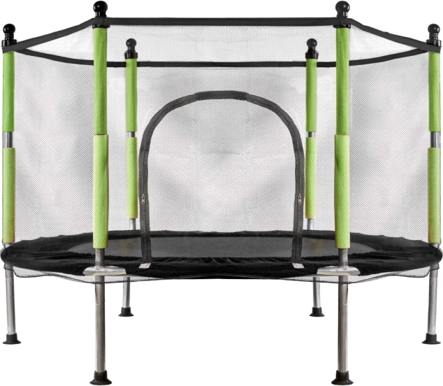 kerti trambulin gyerekeknek hálóval zöld 140 cm