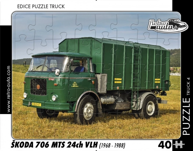 Retro autók puzzle kamion Škoda 706 MTS