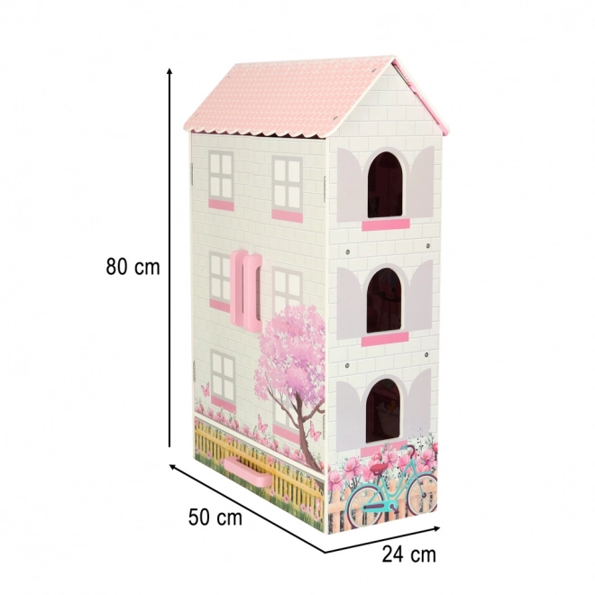 Fa babaház Lulilo rózsaszín 80 cm