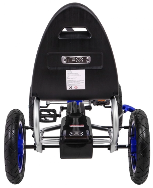 Gokart Full Ahead AIR pedálokkal gyerekeknek 3+ Kék + Ülésállítás + Felfújható kerekek + Kézifék