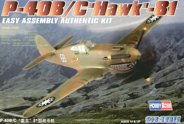 Plasztik modell P-40B/C Hawk-81