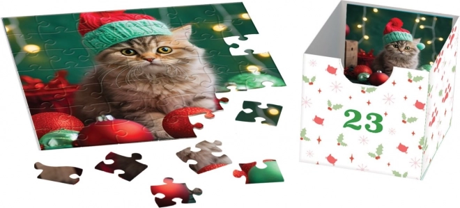 Adventi naptár puzzle: karácsonyi kutyák