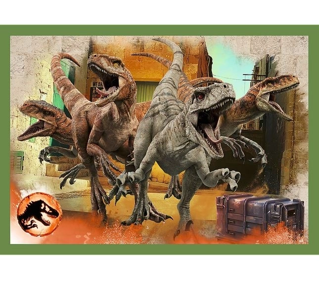 Jurassic World veszélyes dinoszauruszok 4 az 1-ben puzzle