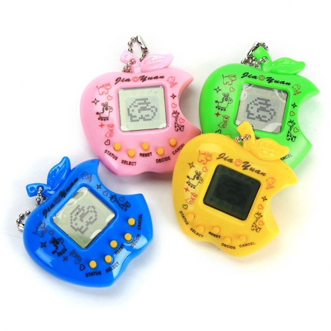 Elektronikus kisállat játék Tamagotchi alma formában - rózsaszín