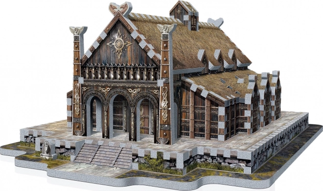 3D puzzle Edoras arany csarnoka a Gyűrűk Urából, 445 darab