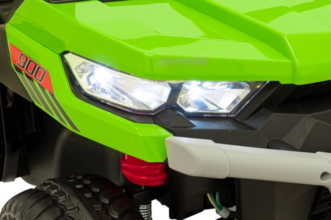 Auto Pick-Up Speed 900 pro gyerekek Zöld + 4x4 meghajtás + mozgatható pumpa + csomagtér + távirányítás + lapát + LED audio