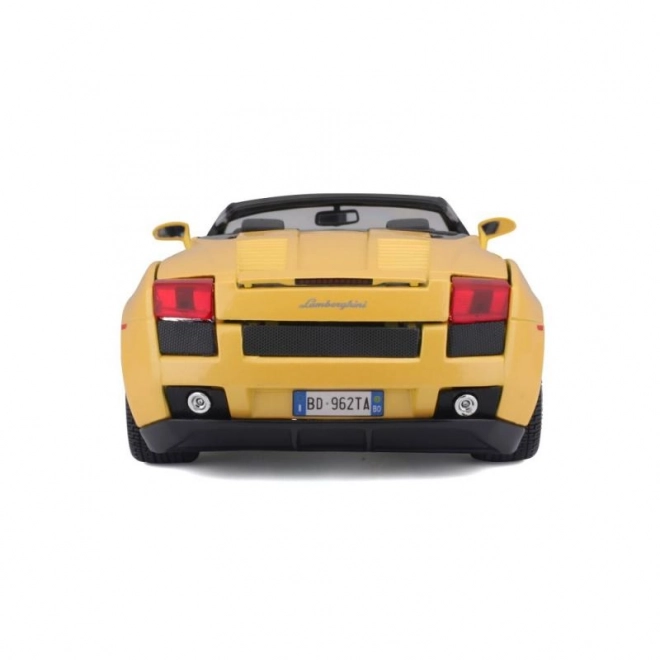 Bburago lamborghini gallardo spyder fémmodell sárga 1:18