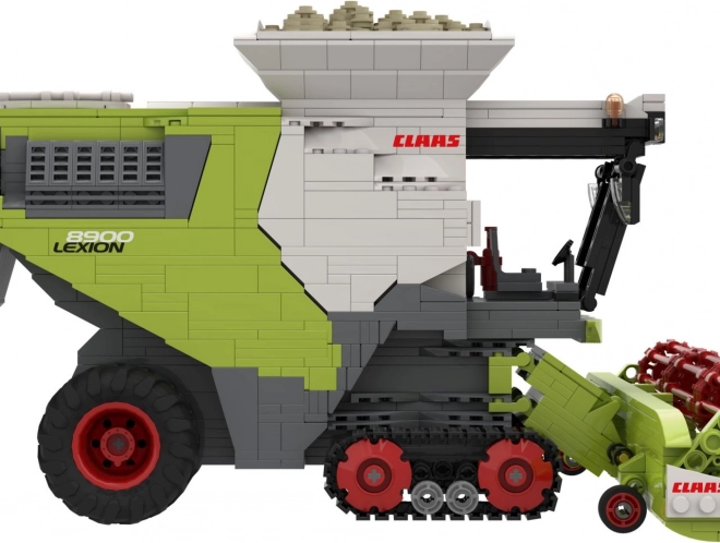 Építőkészlet Brixies Plus Claas Lexion 8900 Terra Trac pótkocsival