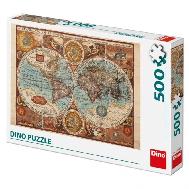 Történelmi világtérkép puzzle 1626