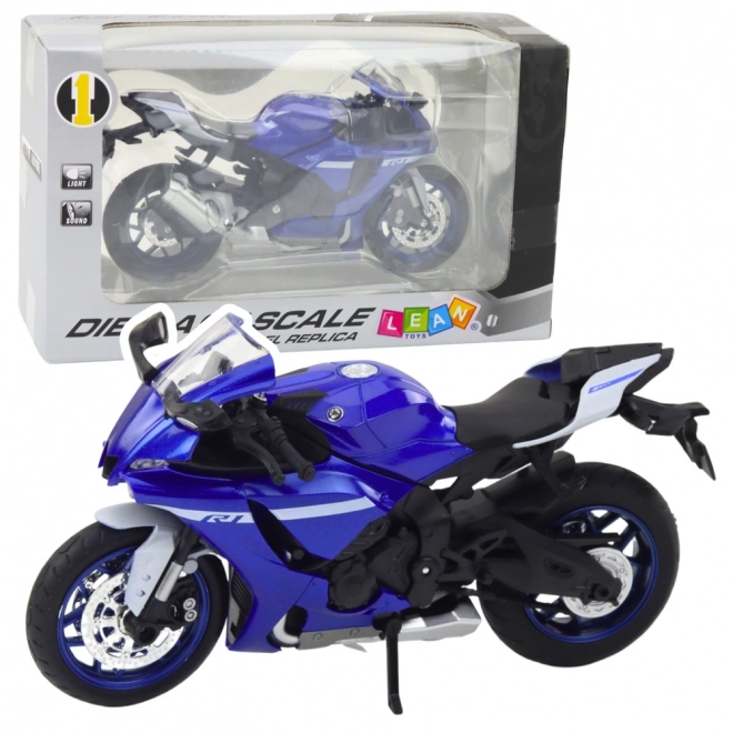 Fém sportmotor bicikli kék R1 1:12