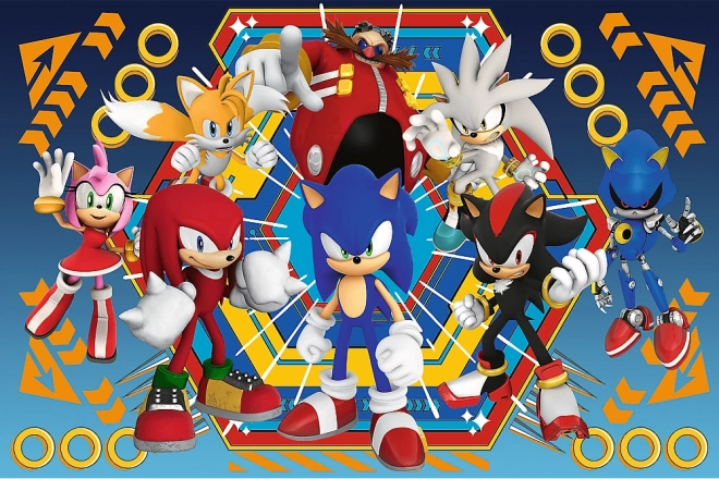 Super alakú XL Sonic Süni puzzle - 104 darabos