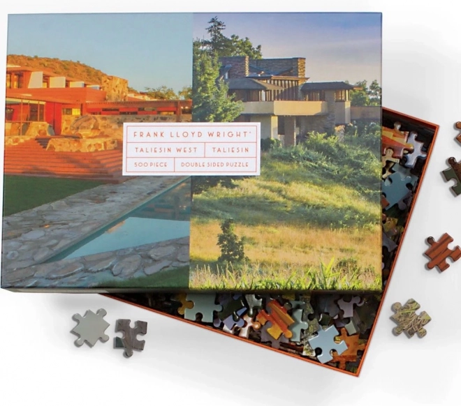 Frank Lloyd Wright: Taliesin és Taliesin West kétoldalas puzzle 500 darabos