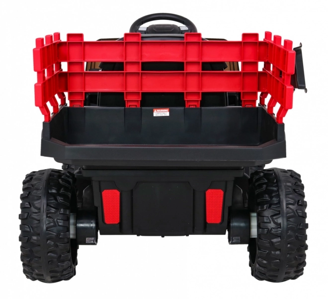Gyerek gazdasági pick-up piros + távirányító + csomagtér + lapát + EVA + MP3 LED