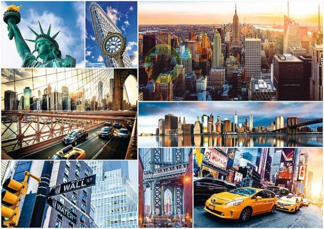 NEW YORK ikonikus látnivalói egyetlen kollázsban