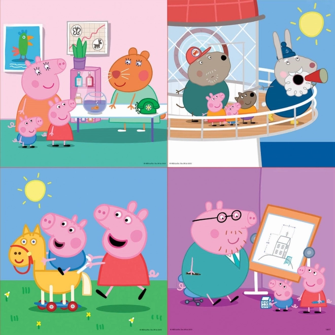 Peppa malac 4 az 1-ben puzzle készlet gyerekeknek