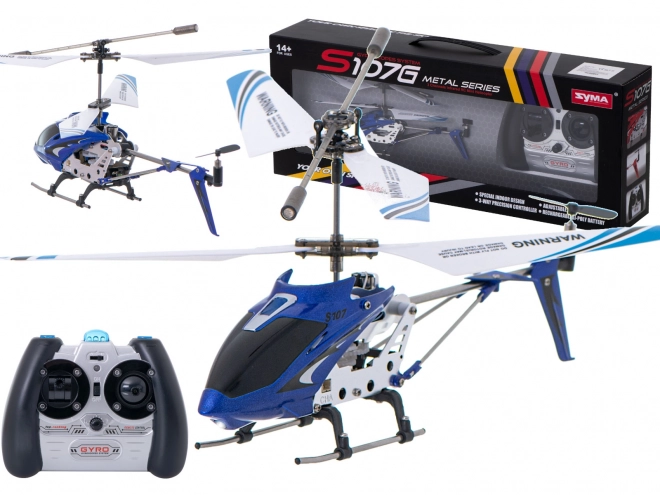 Rc távirányítós helikopter szymma s107g kék