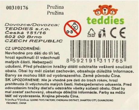 Műanyag spirál dinoszaurusz motívummal 7,5cm
