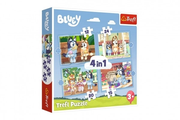 Bluey és világ 4 az 1-ben puzzle