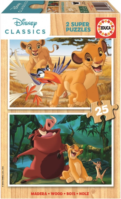 Fa puzzle Disney Az oroszlánkirály 2x25 darab