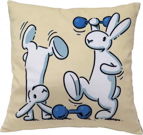 Gyerekpárna BOB A BOBEK 30 × 30 cm – súlyzós minta